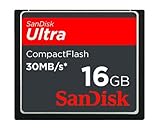 SanDisk 16GB ULTRA CF Memory Card 30MB/s 200x (SDCFH-016G-A11, USA Retail P ....