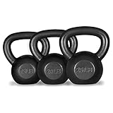 15 lbs, 20 lbs, and 25 lbs Solid Cast Iron Kettlebell (Kettle Bell) Combo- Special Promotion. Lowest Price & Fastest Shipment - ²KPGOZ