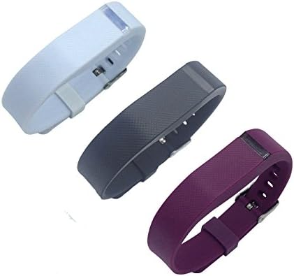 Accessory Bands for Fitbit Flex Wristbands Watchband with Fastener Buckle Fix the Tracker Fall Off Problem (Purple Black white /Set)