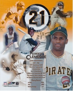 Roberto Clemente Unsigned Pittsburgh Pirates 8x10 inch Collage Photo
