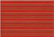 Durable Hand Woven 100% Cotton Red Striped Table Mat 12x18 Inches Set / 6