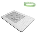 Clear Amazon Kindle 2 E-Book Reader Silicone Rubber Skin Cover + A Live*Laugh*Love Wrist Band!!! (Kindle 2 Not Included)