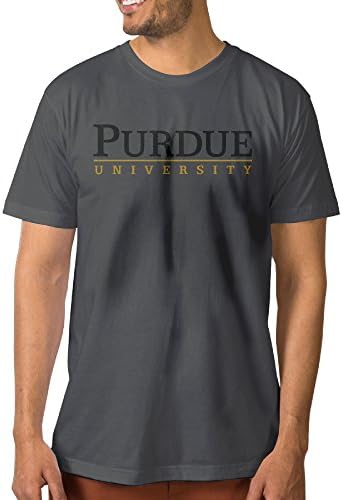 J3G9 Men's Purdue University T-shirts Size M DeepHeather