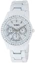 XOXO Women's XO114 Rhinestone Accent White Enamel Bracelet Watch