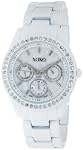 XOXO Women`s XO114 Rhinestone Accent White Enamel Bracelet Watch