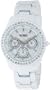 XOXO Women's XO114 Rhinestone Accent White Enamel Bracelet Watch