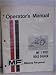 MF 1 post hole digger operators manual
