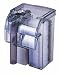 Nano Hang-On Filter for AquaVase - Clear - 3 18 in. x 3 in. x 4 in.