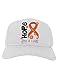 TOOLOUD Hope for a Cure - Orange Ribbon Leukemia - Flowers Adult Baseball Cap Hat - White