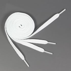 White Fashion Flat Shoelaces Boots and shoes 110cm~120cm (1980-18)