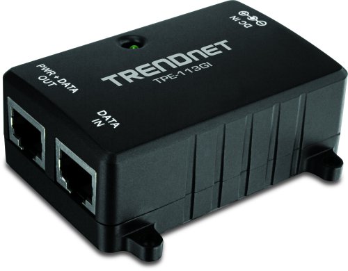 TRENDnet Gigabit Power over Ethernet (PoE) Injector TPE-113GI (Black)