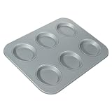 Fox Run Non-Stick 6-Cup Large Shallow Muffin Pan