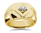0.35 CTW Men's Diamond Ring in 18K Yellow Gold