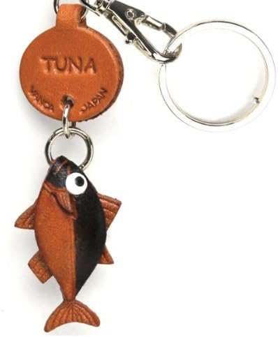Genuine 3D Leather Tuna Japanese Leather Keychains Fish. Made by skillful craftsmen of VANCA CRAFT in Japan.