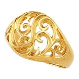 14K Yellow Gold Filigree Ring