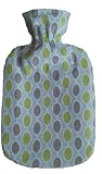 Fashy Retro Ovals Cotton Flannel Hot Water Bottle - Made in Germany