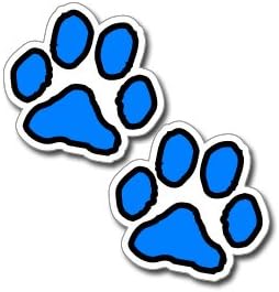 Paw Prints - Blue and Black - Window Bumper Laptop Sticker