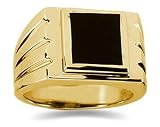 0.00 CTW Men's Diamond Ring in 14K Yellow Gold