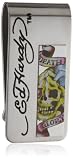Ed Hardy Death Or Glory Base Metal Color Tattoo Money Clip With Logo, 2