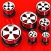 316L Surgical Steel Single Flare Iron Cross Plug title=