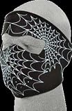 Zan Headgear Full Face Neoprene Mask , Style: Spider Web, Size: OSFM WNFM057G