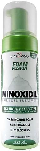 Vida Cora Minoxidil Foam Fusion 10X Highly Effective Ingredients Proven To Reverse Hair Loss