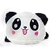 Leegoal Cute Love Heart Lying Plush Stuffed Panda Toy Pillow,Black White