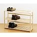 3-Tier Rubberwood Shoe Rack Shelf