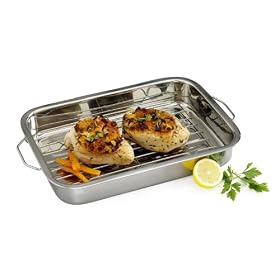 Buy Basic Essentials 13 Inch Stainless Steel Roaster with Rack