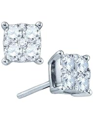 18KT White Gold 0.68 CTW Diamond LARISSA Diamond Earring