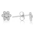 Diamond Floral Earrings (HI/I1) 0.15ctw in 14k White Gold Diamond Floral Earrings (HI/I1) 0.15ctw in 14k White Gold