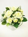20cm Artificial Silk Flower Rose & Ranunculus Posy/Bouquet (Cream) from GT Decorations