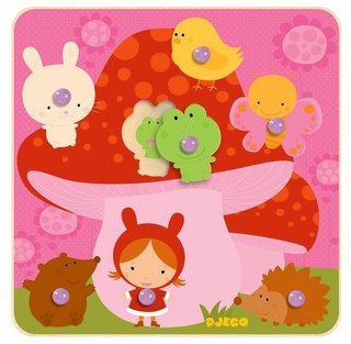 Childrens Toyshop  Toys : Champignon Magique Wooden Peg Puzzle