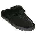 Women's Chandra Suede Scuff Slippers - Black