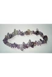 Promotion *(Buy 2 Get 1 Free) 1 Natural Healing Crystal Amethyst Chip Gemstone 7 Inch Stretch Bracelet