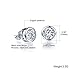OPK Jewelry Platinum Plated or Gold Plated Round Cut Cubic Zirconia Stud Earrings 5mm/6mm/7mm/10mm