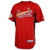 MLB Men's St.Louis Cardinals Chris Carpenter Cool Case Batting Practice Jersey With World Series Patch Fall 2012 (Scarlet/Navy, XX-Large)