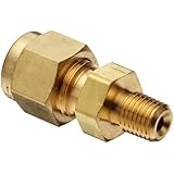 Parker A-Lok 1MSC1N-B Brass Compression Tube Fitting, Adapter, Tube OD x NPT Male