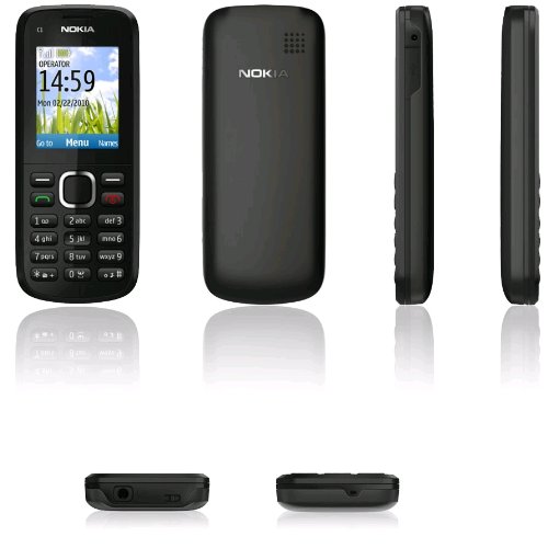 Nokia C1-02 Sim Free Mobile Phone - Black