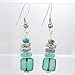 Sterling Silver, Blue Czech Glass & Apatite title=