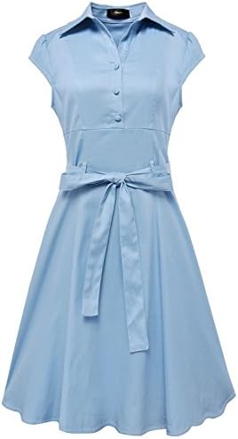 Jessi Women's 1950s Cap Sleeve Swing Vintage Party Dresses Multi Colored Small