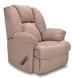 Microfiber Swivel Glider Recliner in Mocha Color  799199840526