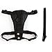 Petroad Dog Body Harness Padded, for Cars with Seat Belt Tether Comfortable with Adjustable Chest, Medium Size, 18- to 28-inch Chest, Black