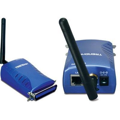 New Trendnet Wireless 1-Port Parallel Print Server Wi-Fi IEEE 802.11b/G 54 Mbps External