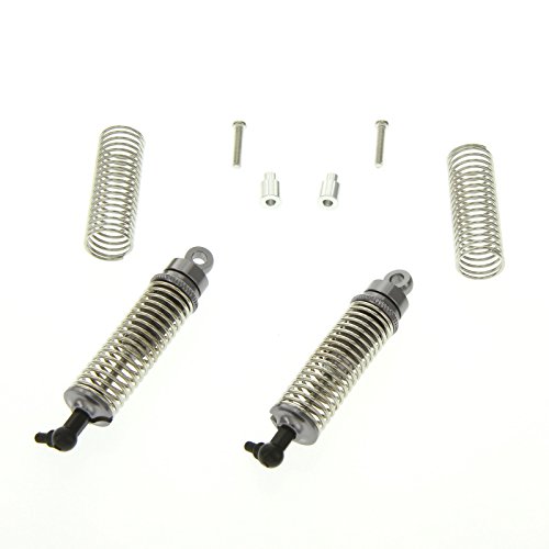 GPM Racing Adjustable Rear Shock Set for 1:18 Associated 18B2 + Other AE Models, Grey
