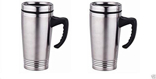 Travel Coffee Mug Set of 2 Stainless Steel Insulated Double Wall Travel Coffee Mug Cup 16oz New!! Coffee Mug Set