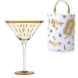 Obnoxious Affluence Collection "I Only Go First Class" Martini Glass in Gift Box