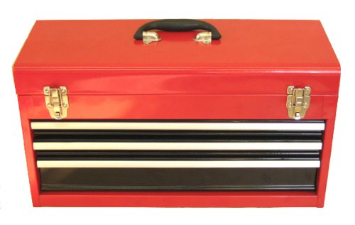 Excel TB133A-Red 21-Inch Portable Steel Tool Box, Red