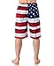 Mens USA Flag Microfiber Hybrid Board Shorts Red XL