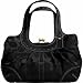 Coach Signature Ergo Pleated Satchel Bag Tote 13610 Black